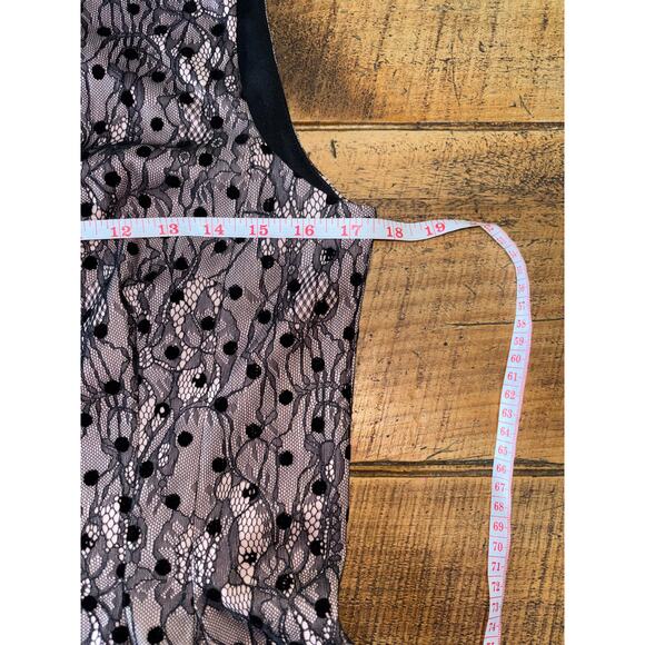 Womens Jason Wu Blush Black Lace Overlay Sleeveless Knee Length Dress Size M - Picture 9 of 12